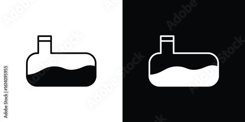 Sewerage tank icon symbol for Apps and Branding.