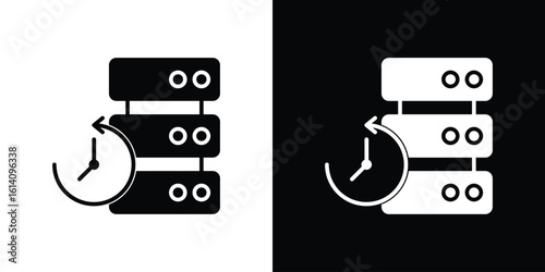 Real time data icon symbol for Apps and Branding.