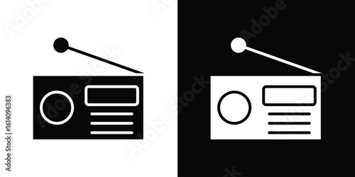 Radio icon symbol for Apps and Branding.