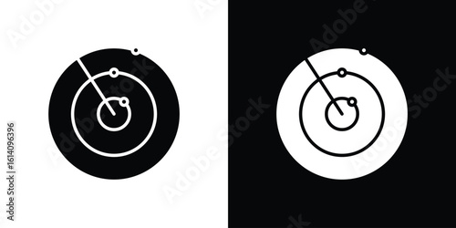Radar detection icon symbol for Apps and Branding.