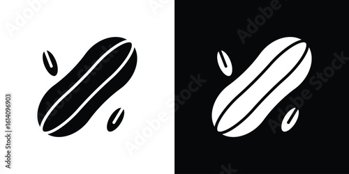 Peanut icon symbol for Apps and Branding.