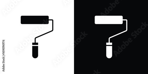 Paint roller icon symbol for Apps and Branding.