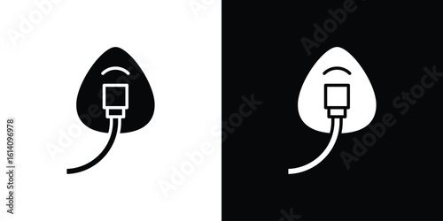 Oxygen mask icon symbol for Apps and Branding.