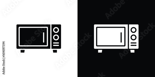 Microwave icon symbol for Apps and Branding.