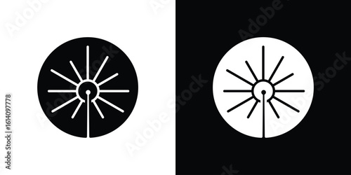 Laser beam icon symbol for Apps and Branding.