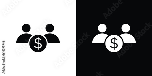 Joint account icon symbol for Apps and Branding..