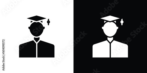 Graduated icon symbol for Apps and Branding.