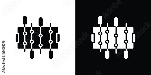 Foosball icon symbol for Apps and Branding.