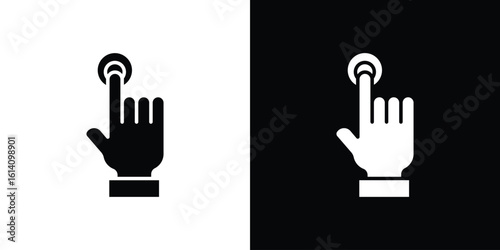 Finger control icon symbol for Apps and Branding.