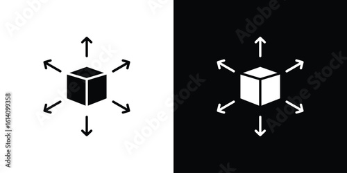 Distribution box icon symbol for Apps and Branding.