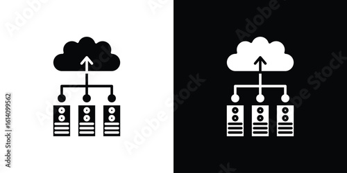Data center icon symbol for Apps and Branding.