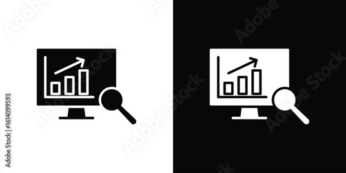 Data Analysing icon symbol for Apps and Branding.