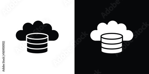 Cloud server icon symbol for Apps and Branding.