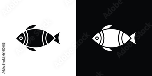 Clown fish icon symbol for Apps and Branding.