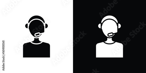 Callcenter icon symbol for Apps and Branding.