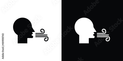 Breath icon symbol for Apps and Branding.