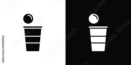 Beer pong icon symbol for Apps and Branding.
