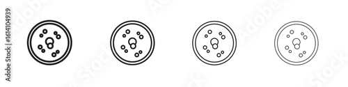 Leukemia icon set, Illustration, Black