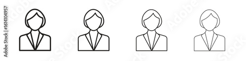 Lawyer icon set, Illustration, Black