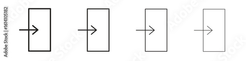Inside icon set, Illustration, Black