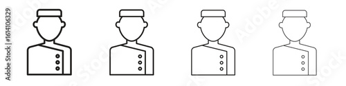 Concierge icon set, Illustration, Black