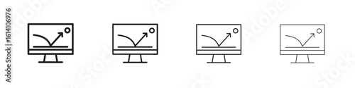 Bounce rate icon set, Illustration, Black