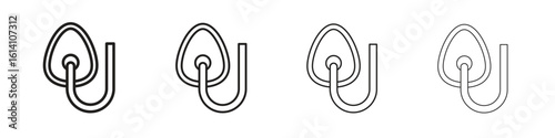 Anesthesia icon set, Illustration, Black