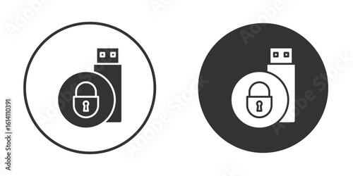Pendrive security icon