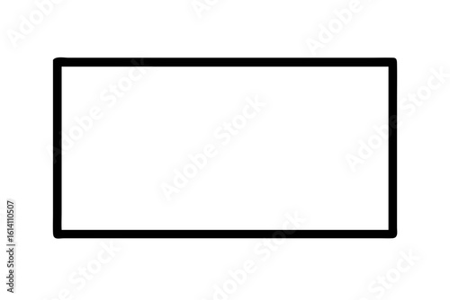 Rectangle shape outline vector graphic design element for creative projects