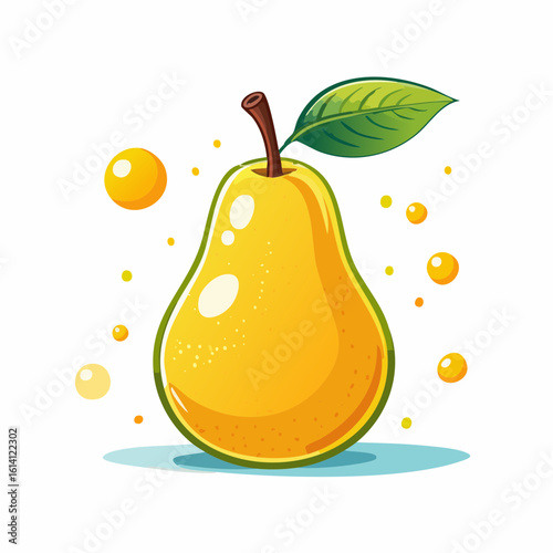 Jolie poire en gros plan, appétissant