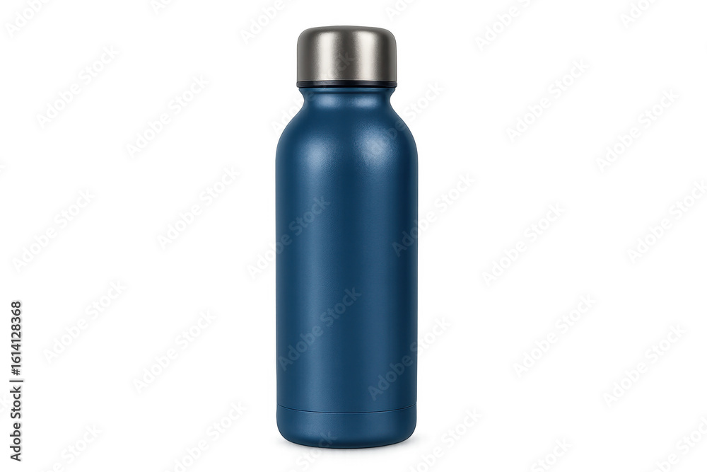 Reusable water bottle in minimalist studio setting, highlighting eco-friendly hydration against clean transparent background Reusable water bottle in minimalist studio setting, highlighting eco-friendly hydration against clean transparent background