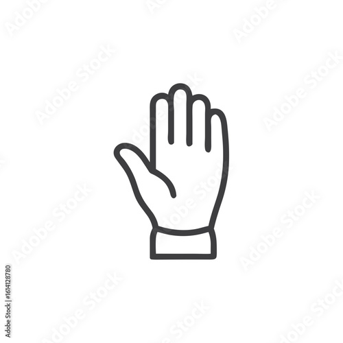 Raised hand icon for blogs, websites, clipart, gesture, communication, support, educational and awareness materials, presentations