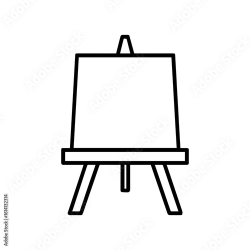 line icon Tabletop easel vector on white background 
Vector line icon on white background