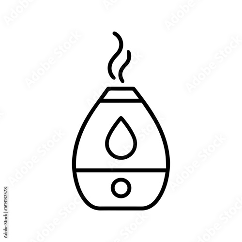 line icon Humidifier vector on white background 
Vector line icon on white background