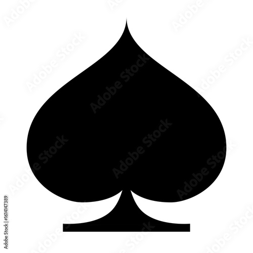 icons, designation of card suits, vector drawing