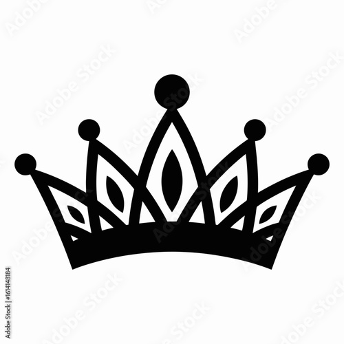 Crown Icon Design with Elegant Details