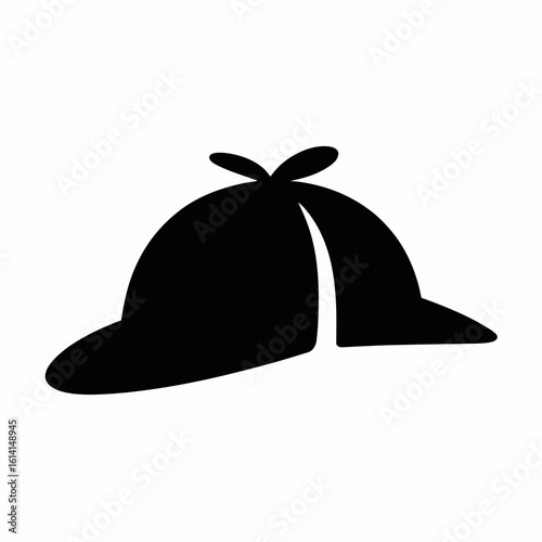 Stylish Black Hat Silhouette Design