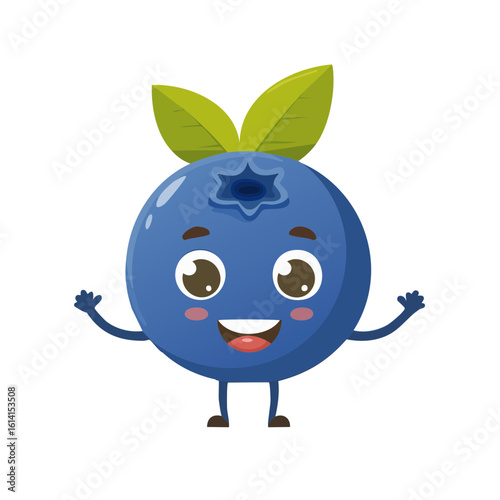 Cute Blueberry Character Is...