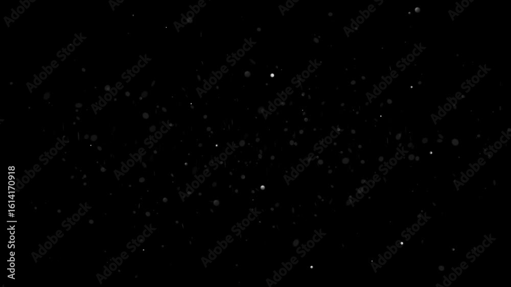 Particles in slow motion، Floating Dust Particles on Black Background – Cinematic Overlay