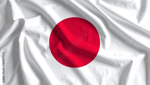 Japanese flag draped