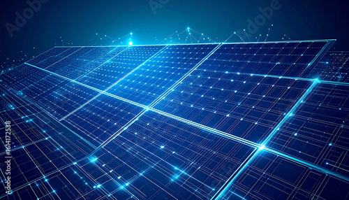Glowing Futuristic Renewable Energy Stock