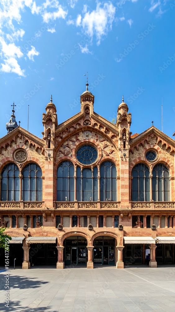 Naklejka premium Historic European Market Building