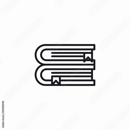 bookmark books icon sign vector