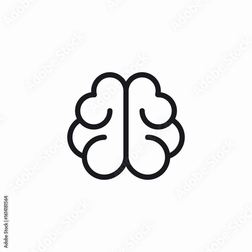 brain organ icon sign vector