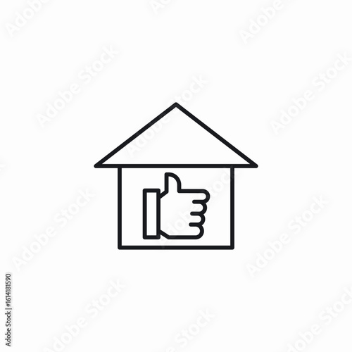 competent housing icon sign vector