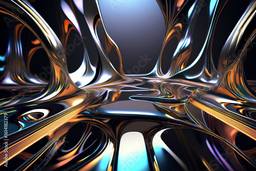 Futuristic 3D Abstract Interior Background