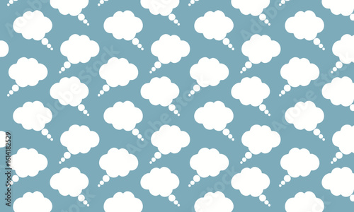 Simple Blue Sky and Thinking Cloud Pattern