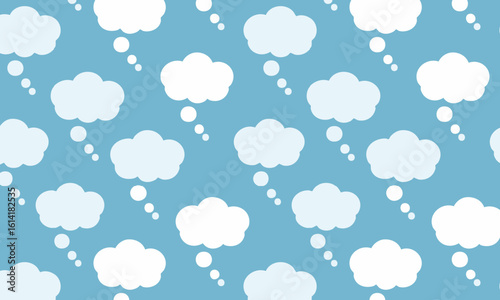 Simple Blue Sky and Thinking Cloud Pattern