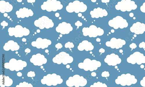 Cartoon Speech Bubble Vector Background for Kids