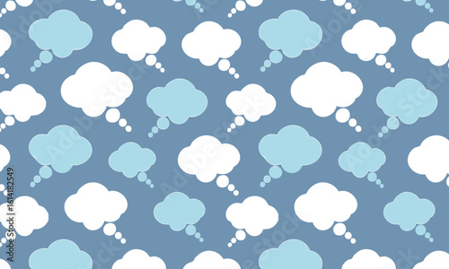 Simple Blue Sky and Thinking Cloud Pattern